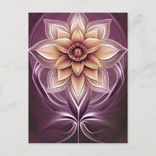 Mooie en verbluffende moderne Fantasy Lotus Flower Briefkaart
