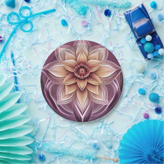 Mooie en verbluffende moderne Fantasy Lotus Flower Papieren Bordje (Feest)