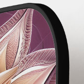 Mooie en verbluffende moderne Fantasy Lotus Flower Pickleball Paddle (Links Detail)