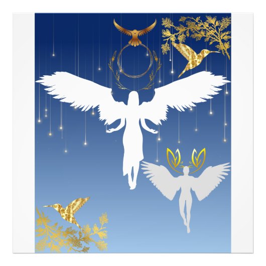 Mooie en vriendelijke engelen foto afdruk (Voorkant)