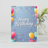 Mooie en vrolijke verjaardagswensen! kaart (Staand voorkant)