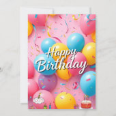 Mooie en vrolijke verjaardagswensen! kaart (Achterkant)