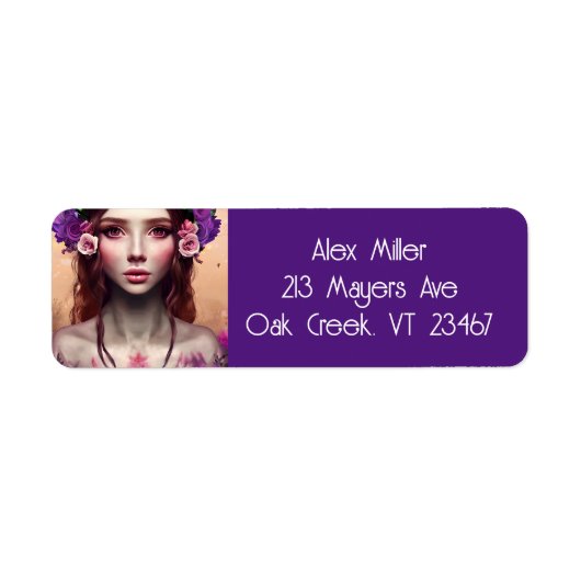 Mooie Enchantress Fantasy AI Art Etiket (Voorkant)