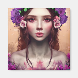 Mooie Enchantress Fantasy AI Art Magneet