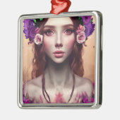 Mooie Enchantress Fantasy AI Art Metalen Ornament (Links)