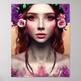 Mooie Enchantress Fantasy AI Art Poster