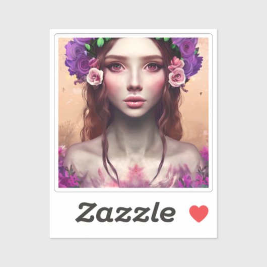 Mooie Enchantress Fantasy AI Art Sticker (Vel)