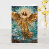 Mooie Engel Alle gelegenheden Kaart (Gele Bloem)