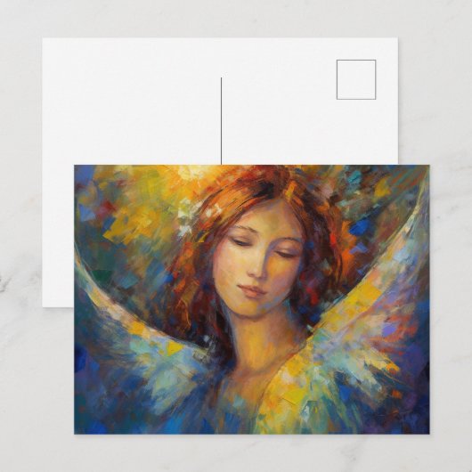 Mooie engel briefkaart (Voorkant / Achterkant)