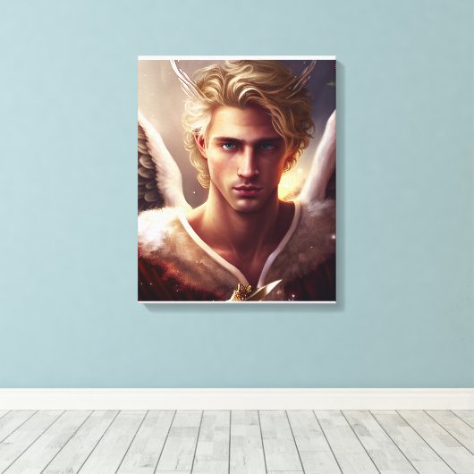 Mooie engel canvas afdruk (Insitu (Houten vloer))