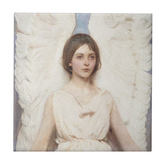 Mooie Engel (door Abbott Handerson Thayer) Tegeltje (Voorkant)