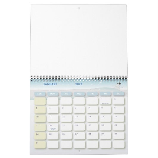 Mooie engel elke maand kalender (Jan 2027)