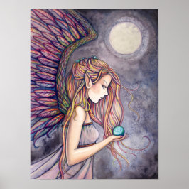 Mooie Engel Fee Waterverf Poster Print
