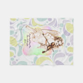 Mooie Engel Goddochter Gifts Gepersonaliseerd Fleece Deken (Voorkant (Horizontaal))