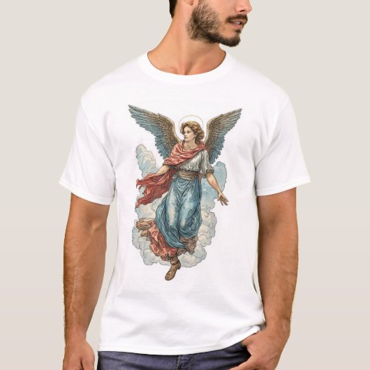 Mooie engel heren christelijk T-shirt (Voorkant)