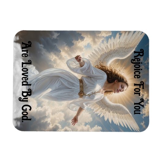 Mooie Engel in Wolken Flexibele Magneet (Horizontaal)