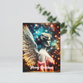 Mooie Engel Kerstmis Briefkaart (Staand voorkant)