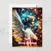 Mooie Engel Kerstmis Briefkaart (Voorkant / Achterkant)