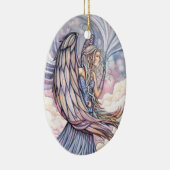 Mooie engel kerstornament keramisch ornament (Rechts)