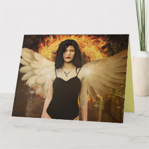 MOOIE ENGEL KUNST FANTASY GOTISCHE VERJAARDAGSKAAR KAART