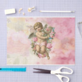 Mooie  engel met bloemen tissuepapier (Craft)