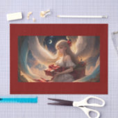 Mooie engel met Cadeaus weefselpapier Tissuepapier (Craft)