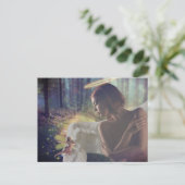 Mooie engel met Fairy Fantasy Art Briefkaart (Staand voorkant)
