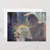 Mooie engel met Fairy Fantasy Art Briefkaart (Voorkant / Achterkant)