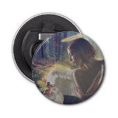 Mooie engel met Fairy Fantasy Art Button Flesopener (Voorkant)