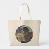 Mooie engel met Fairy Fantasy Art Canvas tas (Achterkant)