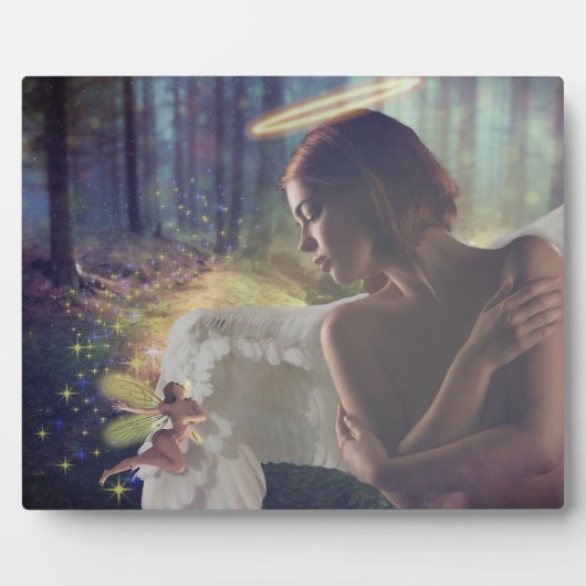 Mooie engel met Fairy Fantasy Art Fotoplaat (Voorkant)
