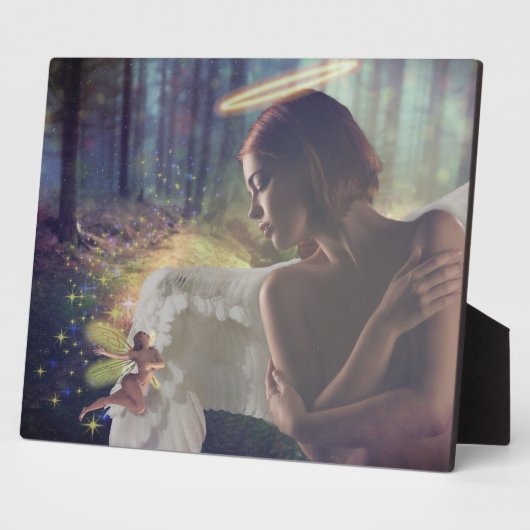 Mooie engel met Fairy Fantasy Art Fotoplaat (Zijkant)