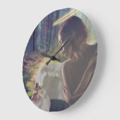 Mooie engel met Fairy Fantasy Art Grote Klok (Hoek)