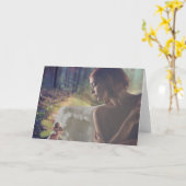 Mooie engel met Fairy Fantasy Art Kaart (Gele Bloem)