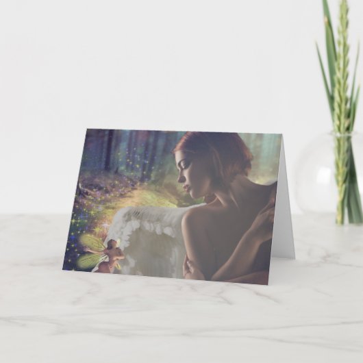 Mooie engel met Fairy Fantasy Art Kaart (Voorkant)