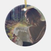 Mooie engel met Fairy Fantasy Art Keramisch Ornament (Voorkant)