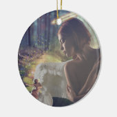 Mooie engel met Fairy Fantasy Art Keramisch Ornament (Links)