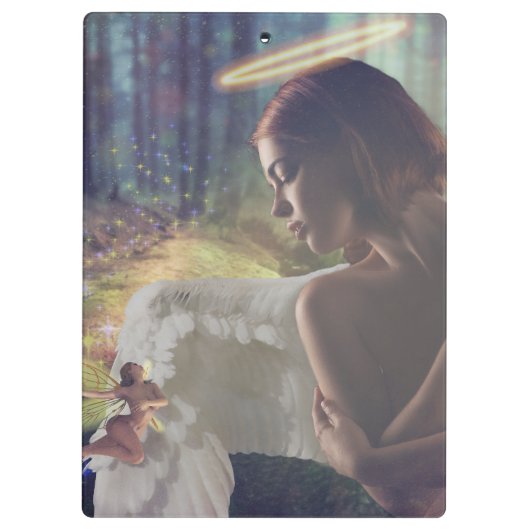 Mooie engel met Fairy Fantasy Art Klembord (Achterkant)