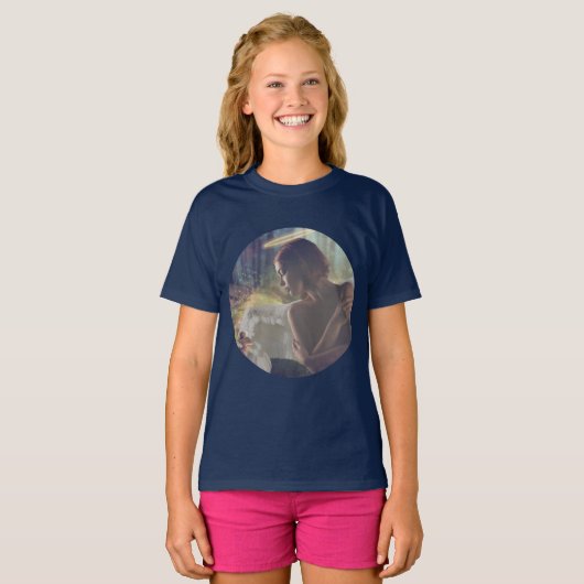 Mooie engel met Fairy Fantasy Art T-shirt (Voorkant volledig)
