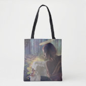 Mooie engel met Fairy Fantasy Art Tote Bag (Voorkant)