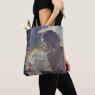 Mooie engel met Fairy Fantasy Art Tote Bag