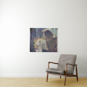 Mooie engel met Fairy Fantasy Art Wandkleed (In Situ (horizontaal))