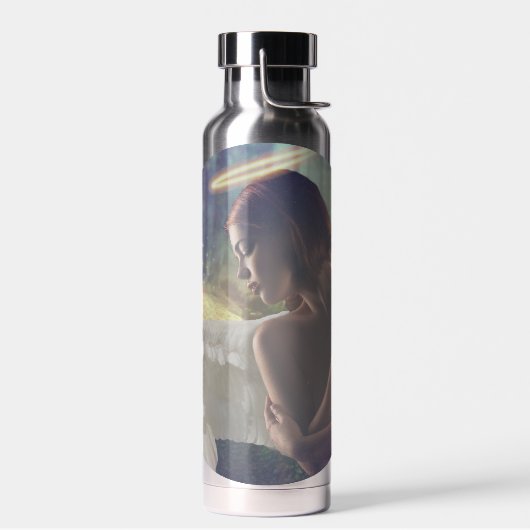 Mooie engel met Fairy Fantasy Art Waterfles (Links)