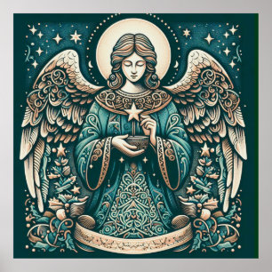 Mooie Engel Onder de sterren Poster