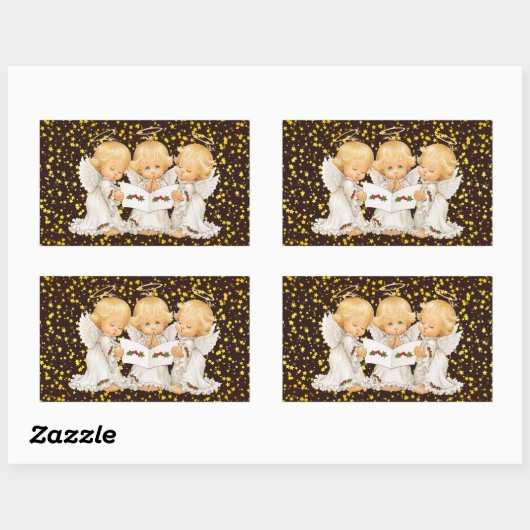 Mooie engel rechthoekige sticker (Vel)