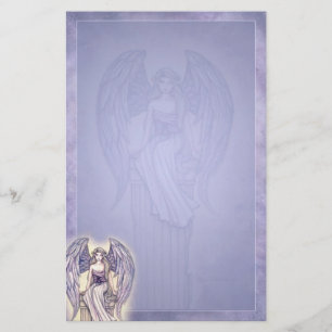 Mooie engel stationery periwinkleblauw briefpapier