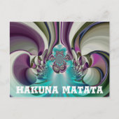 Mooie engelachtige Paarse en cyaan Abstracte print Briefkaart (Voorkant)