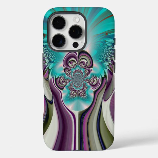 Mooie engelachtige Paarse en cyaan Abstracte print Case-Mate iPhone Case (Achterkant)