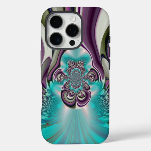 Mooie engelachtige Paarse en cyaan Abstracte print Case-Mate iPhone Case (Achterkant)