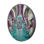 Mooie engelachtige Paarse en cyaan Abstracte print Dartbord (Voorkant Rechts)